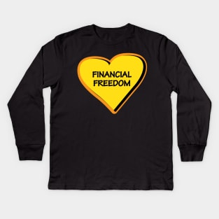 FINANCIAL FREEDOM vision board Kids Long Sleeve T-Shirt